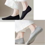MAGIARTE Cotton No Show Socks Low Cut Athletic Running Cycling Sports Liner Socks Non Slip Design Invisable Socks for Women and Men 6-PACK (Color#03M Black/White/Grey)