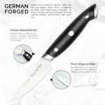 WICKWILLOW 3.5" Paring Knife – Razor Sharp German Steel DIN1.4116 – Precision Fruit & Vegetable Knife for Peeling & Trimming – Full Tang & Ergonomic Handle – Gift Box – Velina Series