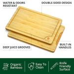 Bamboo Cutting Board Set for Meal Prep