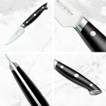 WICKWILLOW 3.5" Paring Knife – Razor Sharp German Steel DIN1.4116 – Precision Fruit & Vegetable Knife for Peeling & Trimming – Full Tang & Ergonomic Handle – Gift Box – Velina Series