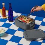 Crock-Pot 28-Ounce Mini Electric Heated Lunch Box, Portable Food Warmer, Perfect for Travel, Car, On-the-Go, Keeps Food Warm, Spill-Free, Dishwasher-Safe, Ideal Gift for Men and Women, Gray