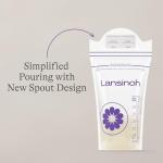 Lansinoh Breastmilk Storage Bags, 100 Count, Baby Essentials, Fast Freeze & Thaw Breast Milk Bags for Baby Bottle Feeding, Superior Strength & Stretch, 6 Ounce