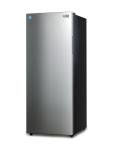 BLACK+DECKER 11 Cu. Ft. Convertible Freezer Refrigerator, Upright Freezer with Glass Shelves, Reversible Door, ENERGY STAR rated, Frost Free, BUC1100XS, Stainless Look