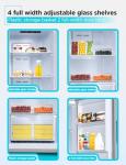 BLACK+DECKER 11 Cu. Ft. Convertible Freezer Refrigerator, Upright Freezer with Glass Shelves, Reversible Door, ENERGY STAR rated, Frost Free, BUC1100XS, Stainless Look