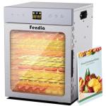 Food Dehydrator for Jerky, 12 Stainless Steel Trays, 1200W Fruit Dehydrator, 24H Timer and 190°F Temperature Control, Overheat Protection, Food Dryer for Jerky, Herbs, Fruit, Dog Treats