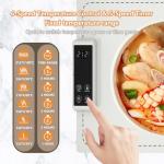 Warming Mat for Food Electric Warming Tray Food Warming Mat for Buffet Party High-tech Graphene Heating Film Adjustable Temperature and Timer, 10s Fast Full Surface Heating Mat for Food 24x15in