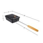 Campfire Popcorn Popper - Old Fashioned Popcorn Maker with Nonstick Finish and Extended Handle - Camping Gear and Campfire Cooking Equipment by Great Northern Popcorn (Black)