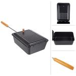 Campfire Popcorn Popper - Old Fashioned Popcorn Maker with Nonstick Finish and Extended Handle - Camping Gear and Campfire Cooking Equipment by Great Northern Popcorn (Black)