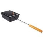 Campfire Popcorn Popper - Old Fashioned Popcorn Maker with Nonstick Finish and Extended Handle - Camping Gear and Campfire Cooking Equipment by Great Northern Popcorn (Black)