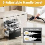 Handheld Steam Cleaner with 1200ml Large Water Tank & High Pressure - for Floors, Upholstery, Grout, Cars, Tiles, Windows, Kitchen