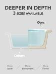 LE TAUCI Deep Casserole Dishes for Oven, 13.7”x9.6” Ceramic Baking Dish Set with Roasting Racks, Large Lasagna Pans with Handles, Rectangular Bakeware as Gift for Mom, White (4.6QT/3.0QT/1.6QT), Set of 3