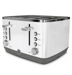 GE 4 Slice Toaster | Extra Wide Slots for Bagels, Breads, Waffles & More | 7 Shade Options | Countertop Kitchen Essentials | 1500 watt, White