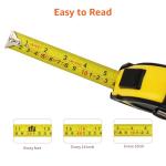 Amazon Basics Self-Locking Tape Measure, MID Accuracy, 16-Feet (5-Meters), Black, Yellow