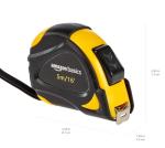 Amazon Basics Self-Locking Tape Measure, MID Accuracy, 16-Feet (5-Meters), Black, Yellow