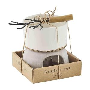 Mud Pie Boxed Fondue Dip Gift Set, 4.5" x 2.5