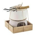 Mud Pie Boxed Fondue Dip Gift Set, 4.5" x 2.5