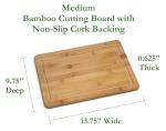 Bamboo Cutting and Serving Board with Cork Backing