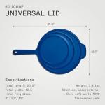 Made In Cookware - Frying Pan Silicone Universal Lid - 9 in 1 Design Fits Multiple Pans - Oven Safe 500F - Harbour Blue