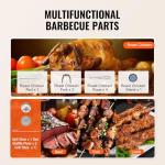 VEVOR Shawarma Grill Machine, Chicken Shawarma Cooker Machine Countertop, Electric Stainless Steel Broiler Gyro Rotisserie Oven Doner Kebab Machine, for Home Restaurant Kitchen Parties