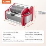 VEVOR Shawarma Grill Machine, Chicken Shawarma Cooker Machine Countertop, Electric Stainless Steel Broiler Gyro Rotisserie Oven Doner Kebab Machine, for Home Restaurant Kitchen Parties