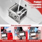 ARLUMA Meat Cutter Machine,850W Commercial Meat Slicer,Stainless Steel Electric Meat Slicer Machine for Home Kitchen,Restaurant,Supermarket (3.5MM)