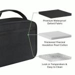 Kids Lunch Box for Boys Girls Lunch Bag Insulated Durable Lunchbox Children Lunch Tote Bag for School Black
