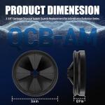 Garbage Disposal Splash Guards 3 3/8" Sink Baffle QCB-AM Replacement for InSinkErator Evolution Series, Upgraded Removable Quiet Collar Drain Plugs, Garbage Disposer Accessories, Black