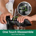 Slow Masticating Juicer,Brecious Cold Press Juicers with 2 Speed Modes & Quiet Motor,Juicers Machines Vegetable and Fruit with Reverse Function,Celery Juicer,BPA-Free,Easy to Clean (Silver)