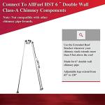 AllFuel HST Extended Roof Brace Kit for 6" Diameter 304 Stainless Steel All Fuel Class-A Double Wall Insulated Chimney Pipe