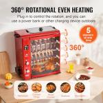 VEVOR Shawarma Grill Machine, 5 Strings of Barbecue Capacity, Chicken Shawarma Cooker Machine, Gas & Electric Broiler Gyro Rotisserie Oven Doner Kebab Machine, for Home Restaurant Kitchen Parties