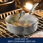 Rachael Ray - 16802 Rachael Ray Cucina Nonstick Cookware Pots and Pans Set, 12 Piece, Sea Salt Gray