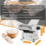 WICHEMI Electric Pasta Maker Machine 3 IN1 Pasta Dough Spaghetti Roller Noodle Pressing Machine Stainless Steel 135W for Home Family Use (2.5mm round noodle+4mm flat noodle+9mm flat noodle)