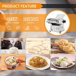 WICHEMI Electric Pasta Maker Machine 3 IN1 Pasta Dough Spaghetti Roller Noodle Pressing Machine Stainless Steel 135W for Home Family Use (2.5mm round noodle+4mm flat noodle+9mm flat noodle)