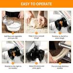 WICHEMI Electric Pasta Maker Machine 3 IN1 Pasta Dough Spaghetti Roller Noodle Pressing Machine Stainless Steel 135W for Home Family Use (2.5mm round noodle+4mm flat noodle+9mm flat noodle)