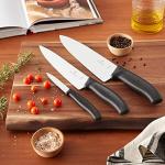Victorinox ​Swiss Classic Chef's Knife Set - Balanced Cooking Knives for Kitchen Accessories - Ergonomic Meat, Vegetable & Fruit Knives - Black Handle, Straight Edge, 3-Piece Set