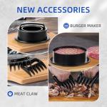 Electric Meat Grinder,3000 Max Stainless Steel Meat Mincer with 2 Blades,3 Grinding Plates,Food Pusher,Meat Claw,Sausage Stuffer Tubes & Kubbe Kit for Home & Kitchen Using