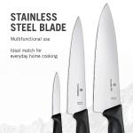 Victorinox ​Swiss Classic Chef's Knife Set - Balanced Cooking Knives for Kitchen Accessories - Ergonomic Meat, Vegetable & Fruit Knives - Black Handle, Straight Edge, 3-Piece Set