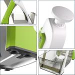 ONCE FOR ALL Safe Mandoline Slicer For Kitchen, Professional Vegetable Slicer For Food Potato Slices, Thickness Adjustable 0.1-8 mm Kitchen Artifact Fast Meal Prep (Green)