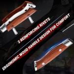 TIVOLI Chef Knife Set, Professional 3PC Knife Set, German High Carbon Stainless Steel Ultra Sharp Kitchen Knives with Full Tang Ergonomic Wood Handle for for Cooking, Gift for Men Women Christmas