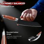 TIVOLI Chef Knife Set, Professional 3PC Knife Set, German High Carbon Stainless Steel Ultra Sharp Kitchen Knives with Full Tang Ergonomic Wood Handle for for Cooking, Gift for Men Women Christmas