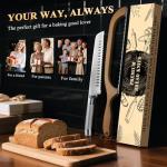 2 Pack Sourdough Bread Knife for Homemade Bread, Serrated Bread Cutter Ergo-Safe Engineering Anti-Stick Bread Bow Knife for Sourdough, Baguettes, Cakes