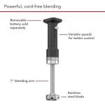 KitchenAid Go Cordless Hand Blender - battery included, KHBRV71, Black Matte