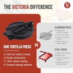 Victoria Cast Iron Tortilla Press, Tortilla and Roti Maker, Made in Colombia, 6.5 Inches