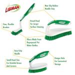 Libman Scrub Brush Kit – Three Different Durable Brushes for Grout, Tile, Bathroom, Kitchen. Easy to Handle, Strong Fibers for Tough Messes – Family Made in the USA, Unisex Lot 2406