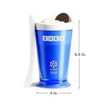ZOKU Original Slush and Shake Maker, Slushy Cup 2 Pack for Quick Frozen Homemade Single-Serving Slushies, Fruit Smoothies, and Milkshakes in Minutes, BPA-free, Red/Blue Set of 2