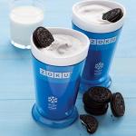 ZOKU Original Slush and Shake Maker, Slushy Cup 2 Pack for Quick Frozen Homemade Single-Serving Slushies, Fruit Smoothies, and Milkshakes in Minutes, BPA-free, Red/Blue Set of 2