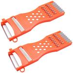 2Pcs handheld Plastic Multifunction Kitchen Peeler Grater Slicer Tool,for Vegetable,Fruit,Cucumber,Potato,Carrots,Cheese,Chef Gadgets Tools