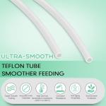 PTFE Teflon tubing 16.5ft 5m with Cutter & Connect, 3mm ID X 4mm OD 3D Printer Hose, Food Grade High Temperature Tube Pipe for Most 1.75mm Filament PLA ABS 3D Printer(Translucent)