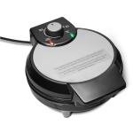 Amazon Basics Belgian Waffle Maker with Round 8-inch Ceramic Non-Stick Plate, Browning Control, Black
