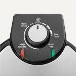 Amazon Basics Belgian Waffle Maker with Round 8-inch Ceramic Non-Stick Plate, Browning Control, Black